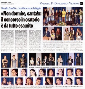 da Il Giornale di Arona - Settembre 2014